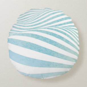 Abstract water texture made by hand painted waterc round cushion