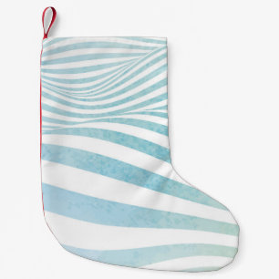Abstract water texture made by hand painted waterc small christmas stocking