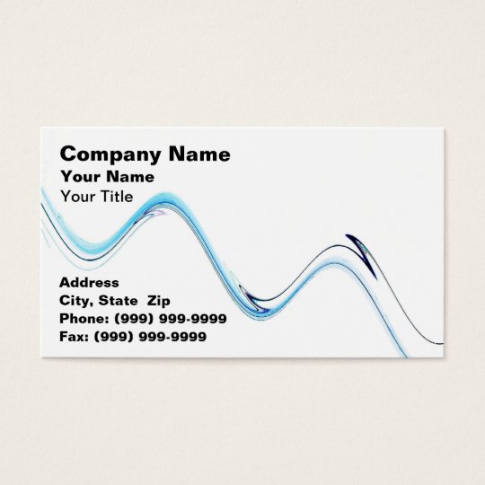 Abstract Water Wave Business Card