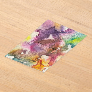  Abstract Watercolor  Acrylic Invitations