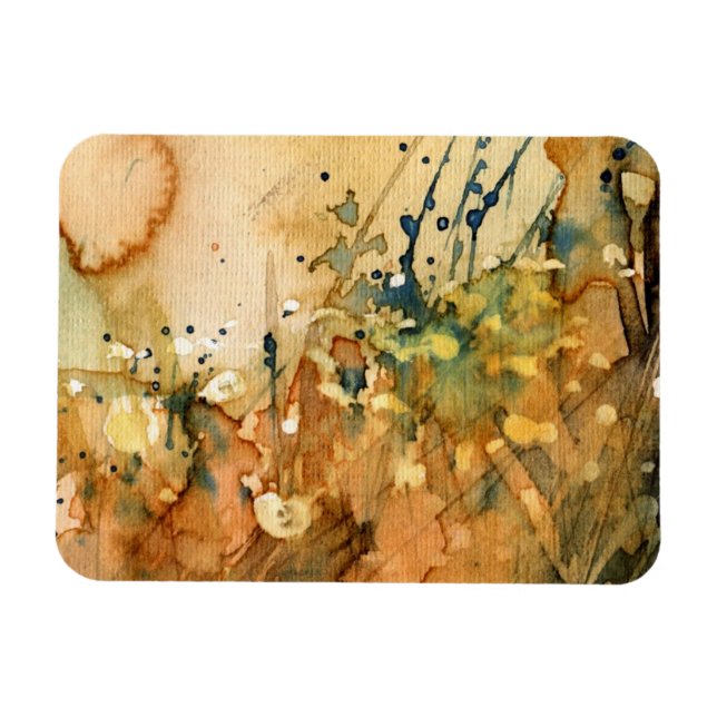 Abstract watercolor and old background magnet (Horizontal)