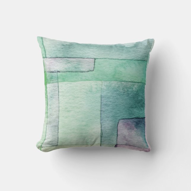 Abstract Watercolor Art Cushion (Front)