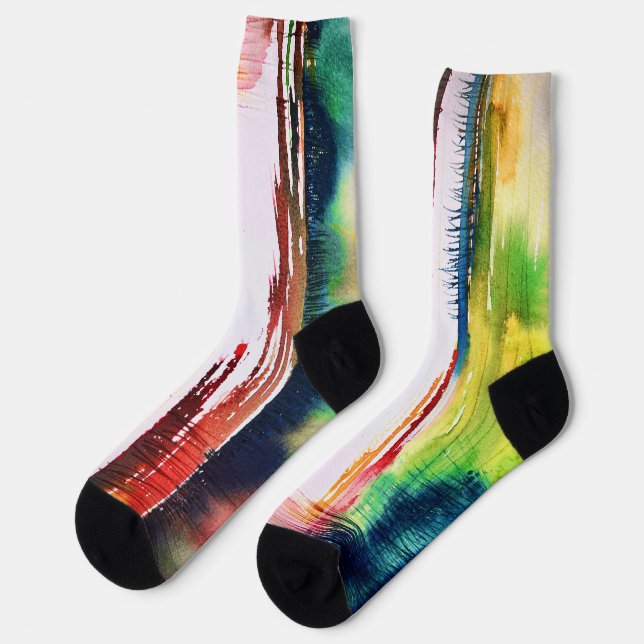 Abstract Watercolor Art Socks (Left)