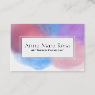 *~* Abstract Watercolor Artistic Therapy Feminine Business Card