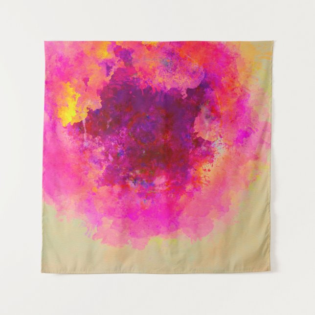 Abstract watercolor background. Colorful texture.  Tapestry (Front)