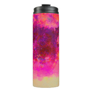 Abstract watercolor background. Colorful texture. Thermal Tumbler