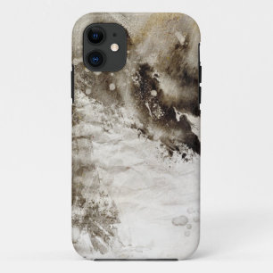 Abstract watercolor background on grunge paper iPhone 11 case