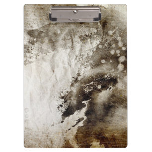 Abstract watercolor background on grunge paper clipboard