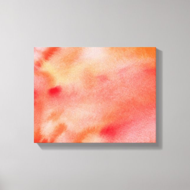 Abstract Watercolor Background - Orange Canvas Print (Front)