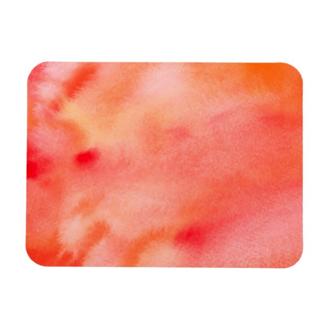 Abstract Watercolor Background - Orange Magnet (Horizontal)