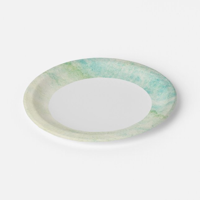 Abstract  watercolor background paper plate (Angled)