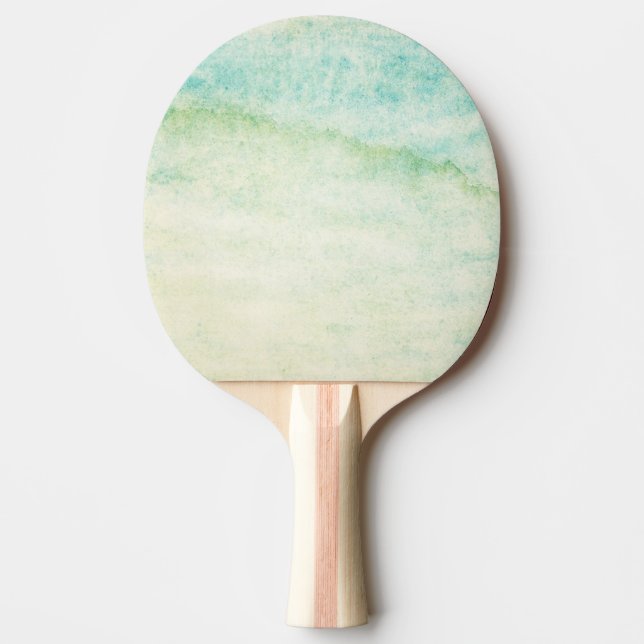 Abstract  watercolor background ping pong paddle (Front)