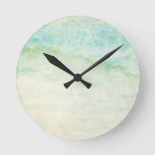 Abstract  watercolor background round clock