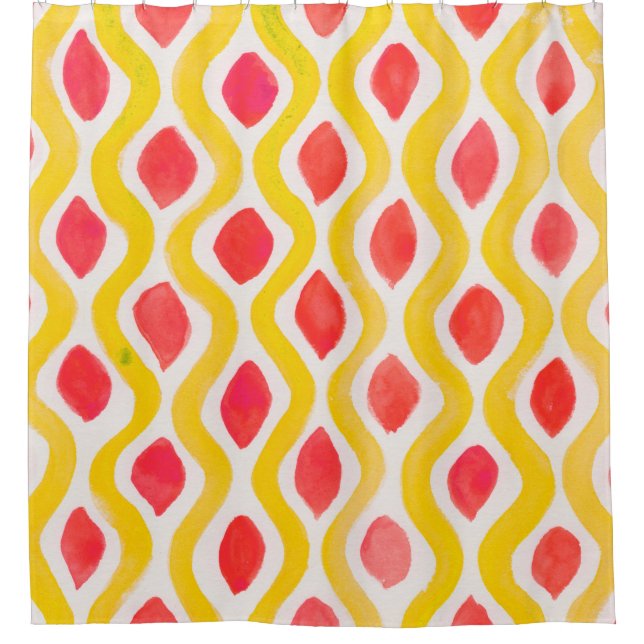 Abstract watercolor background shower curtain (Front)