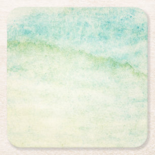 Abstract watercolor background square paper coaster