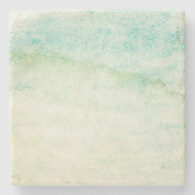 Abstract  watercolor background stone coaster (Front)