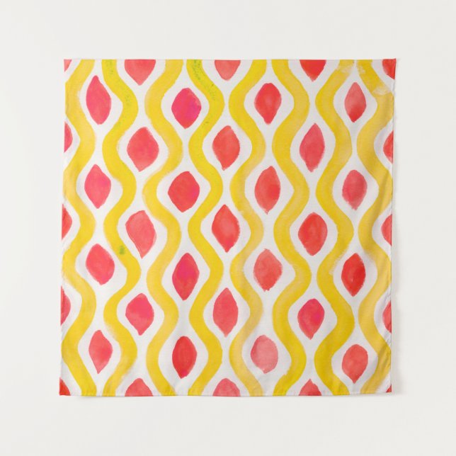 Abstract watercolor background tapestry (Front)