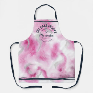 Abstract Watercolor Bake Shoppe Pink Tie-Dye Apron
