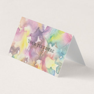 Abstract Watercolor Business Card