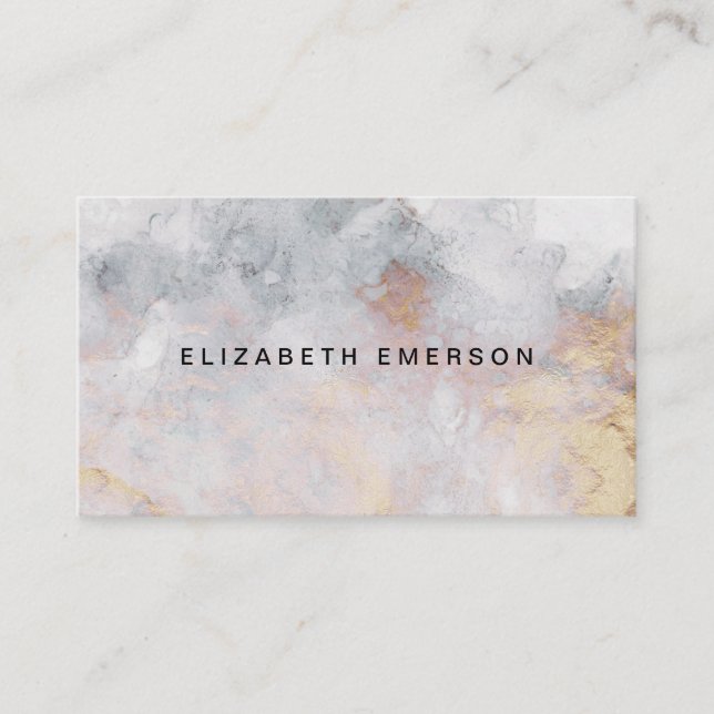 Abstract Watercolor Business Card (Front)