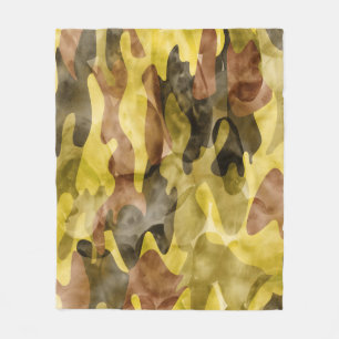 Abstract Watercolor: Camouflage Tie Dye Fleece Blanket