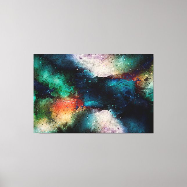 Abstract Watercolor Canvas Print (Front)