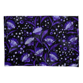 Abstract Watercolor Carnation Flowers Pattern Pillowcase