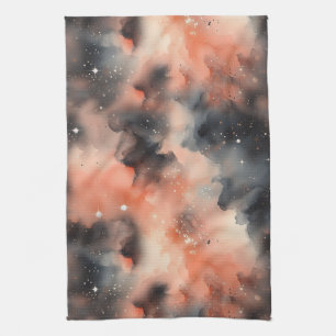 Abstract Watercolor Celestial Symphony Tea Towel