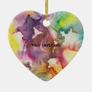Abstract Watercolor  Ceramic Tree Decoration