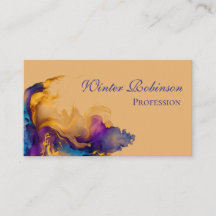 Abstract watercolor colourful and golden ink