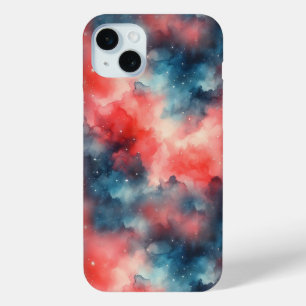 Abstract Watercolor Cosmic Scene iPhone 15 Mini Case