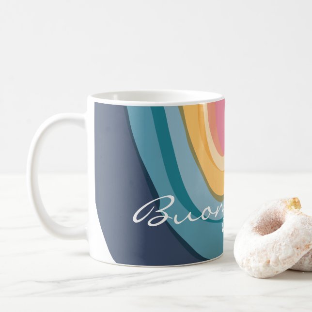 Abstract Watercolor Customised Coffee Mug (With Donut)