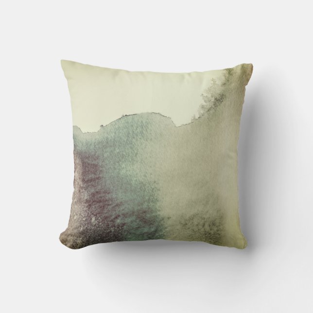 abstract  watercolor design throw pillow (Front)