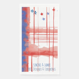 Abstract Watercolor Design with Customisable Space Napkin