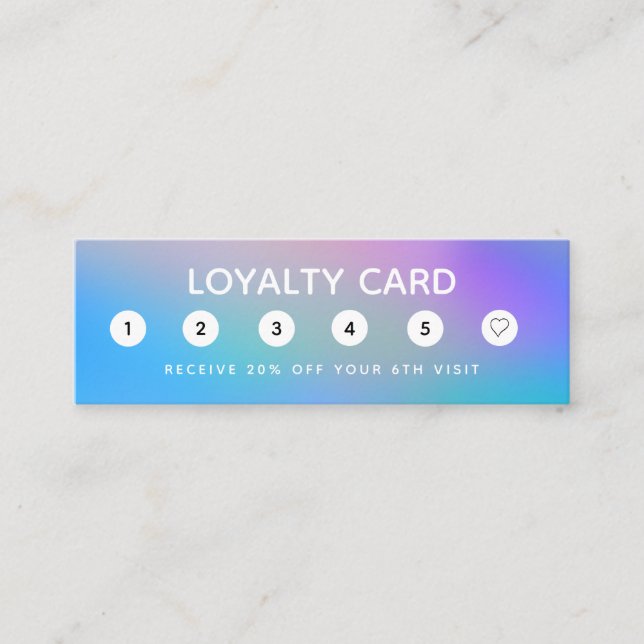 Abstract Watercolor Discount Loyalty Card (Front)