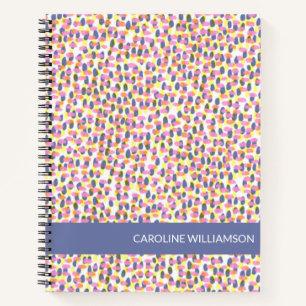 Abstract Watercolor Dots and Spots Personalised  Notebook
