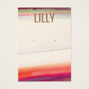 Abstract Watercolor Earring Display Card