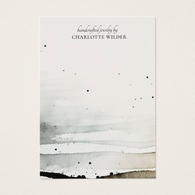 Abstract Watercolor Earring Jewellery Display Card (Front)