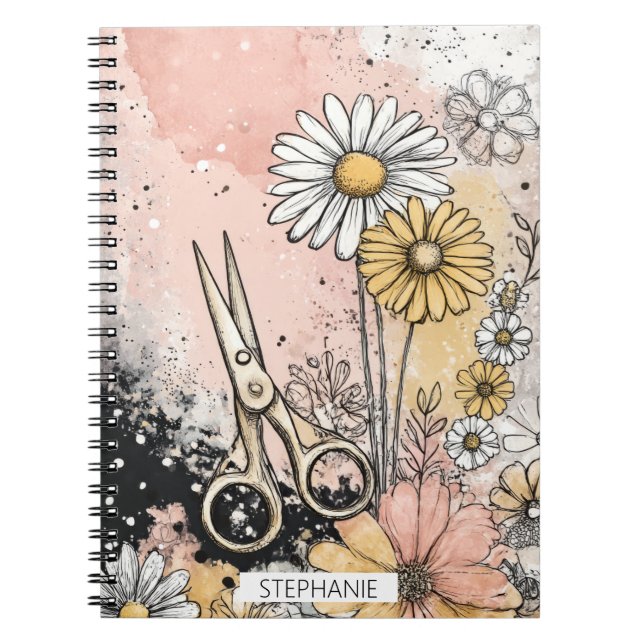 Abstract Watercolor Floral Art Notebook (Front)
