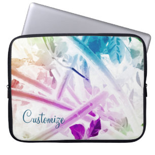 Abstract Watercolor Floral Laptop Sleeve