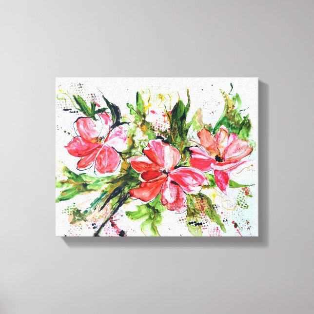 Abstract Watercolor Floral Print (Front)