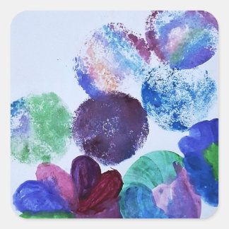 Abstract Watercolor Floral Sticker