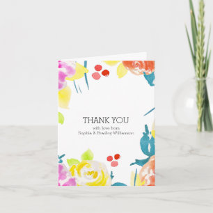 Abstract Watercolor Floral Thank you