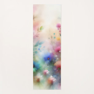 Abstract Watercolor Florals Yoga Mat