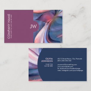 Abstract Watercolor Flow Business Card