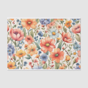 Abstract Watercolor Flowers for Any Occasion  Tissue Paper