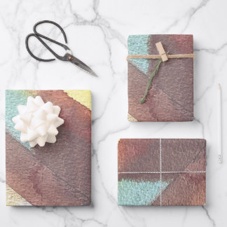 Abstract Watercolor Geometric Background Wrapping Paper Sheet