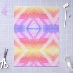 Abstract Watercolor Geometric Background Wrapping Tissue Paper