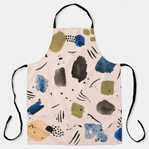 Abstract Watercolor: Geometric Ink Pattern. Apron