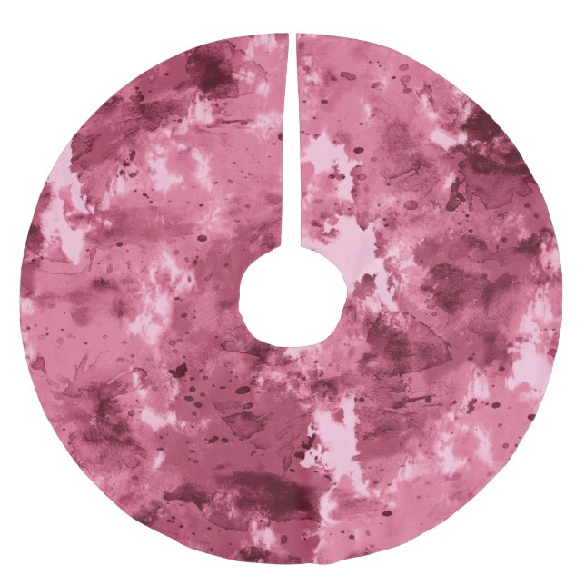 Abstract watercolor grunge: camouflage pattern. brushed polyester tree skirt (Front)